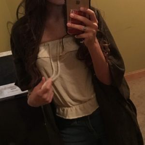 Cream tube top